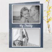 4 Foto Vaderdag Kaart van Loving Daughter (Gele Bloem)