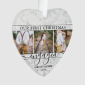 4 Foto van 1 kerst met Faux Marble Heart Ornament (voorkant)