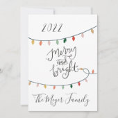 4 Foto van Merry and Bright kerstlampjes Feestdagenkaart (Voorkant)