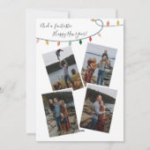 4 Foto van Merry and Bright kerstlampjes Feestdagenkaart (Achterkant)