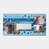 4 foto verblijf positief blauw bureau mat (Keyboard & Muis)