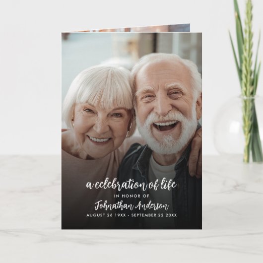 4-foto viering van het leven / begrafenis / gedenk programma (Voorkant)