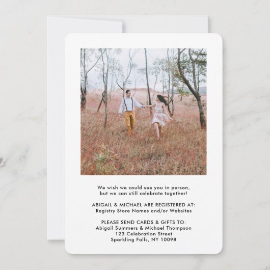 4 Foto Virtual Couples-Vrijgezellenfeest per post Kaart (Achterkant)