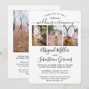 4 Foto virtuele bruiloft Livestream lange afstand Kaart