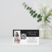 4 Foto Wedding Collage Fotograaf QR Code Visitekaartje (Staand voorkant)