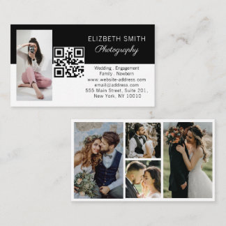 4 Foto Wedding Collage Fotograaf QR Code Visitekaartje