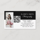 4 Foto Wedding Collage Fotograaf QR Code Visitekaartje (Voorkant)