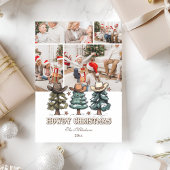 4 foto Western Howdy Christmas Feestdagenkaart