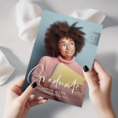 4 Foto White Overlay Elegant Script Afstuderen Aankondiging