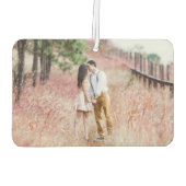 4 Fotobruiloft Collage Burgundy Red & Gold Heart Luchtverfrisser (Achterkant)