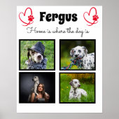 4 fotocollage - aangepast geheugen van de familie  poster (Voorkant)