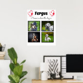 4 fotocollage - aangepast geheugen van de familie  poster (Thuiskantoor)