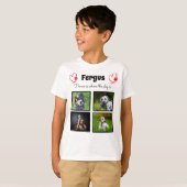4 fotocollage - aangepast geheugen voor jongens t-shirt (Voorkant volledig)