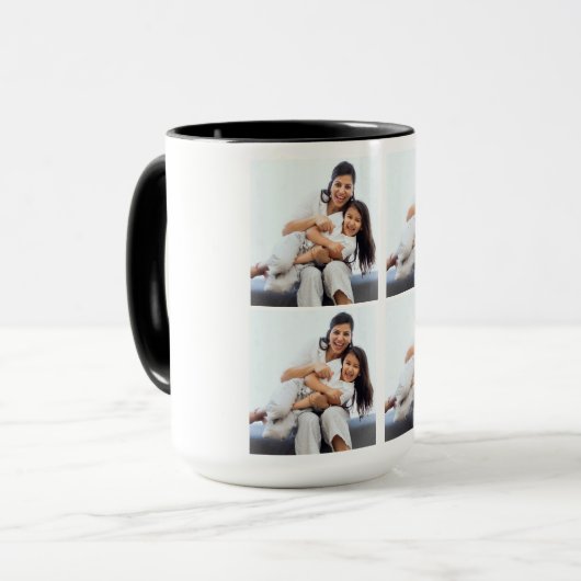 4 Fotocollage Aangepast Mok (Voorkant links)