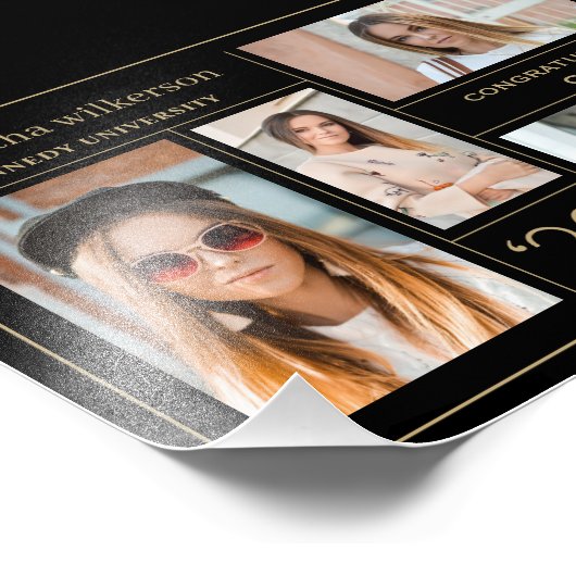 4 Fotocollage Afstuderen Fotovergroting Foto Afdruk (Hoek)