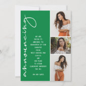 4 Fotocollage Afstuderen Groen Aankondiging (Achterkant)