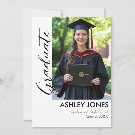 4 Fotocollage afstuderen uitnodiging (Voorkant)