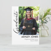 4 Fotocollage afstuderen uitnodiging (Staand voorkant)