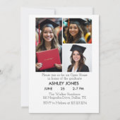 4 Fotocollage afstuderen uitnodiging (Achterkant)