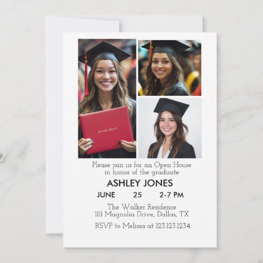 4 Fotocollage afstuderen uitnodiging (Achterkant)