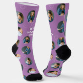 4 Fotocollage beste mama ooit Sokken (Gebogen)