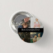 4 Fotocollage beste opa ooit Ronde Button 3,2 Cm (Voorkant /achterkant)