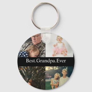 4 Fotocollage beste opa ooit Sleutelhanger