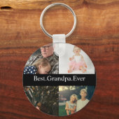 4 Fotocollage beste opa ooit Sleutelhanger (Voorkant)