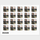 4 Fotocollage beste opa ooit Vierkante Sticker (Vel)