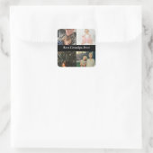 4 Fotocollage beste opa ooit Vierkante Sticker (Tas)
