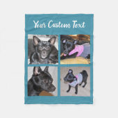 4 Fotocollage | Blue Fleece Dog Blanket (Voorkant)