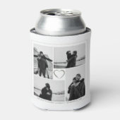 4 Fotocollage Bruiloft Jubileum Naam & Datum Blikjeskoeler (Blikje Voorkant)