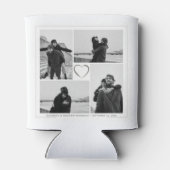 4 Fotocollage Bruiloft Jubileum Naam & Datum Blikjeskoeler (Achterkant)