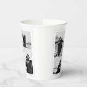 4 Fotocollage Bruiloft Jubileum Naam & Datum Papieren Bekers (Links)