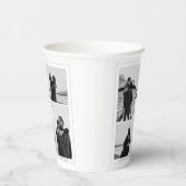 4 Fotocollage Bruiloft Jubileum Naam & Datum Papieren Bekers (Rechts)