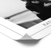 4 Fotocollage Bruiloft Jubileum Naam & Datum Poster (Hoek)