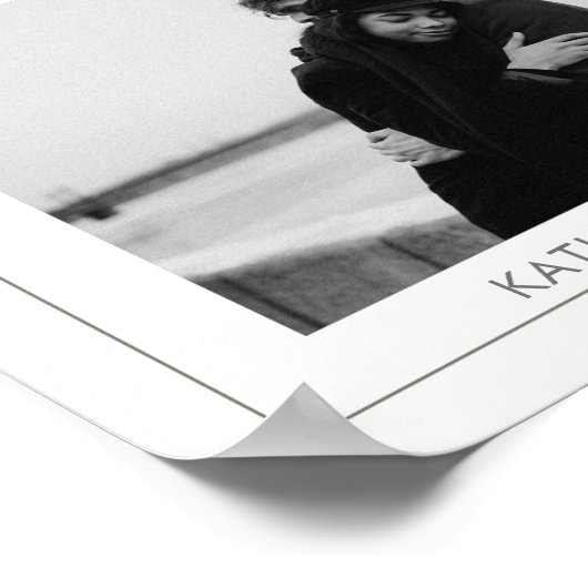 4 Fotocollage Bruiloft Jubileum Naam & Datum Poster (Hoek)