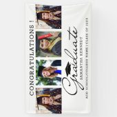 4 Fotocollage Congrats Afstuderen 2025 Afstuderen Spandoek (Verticaal)