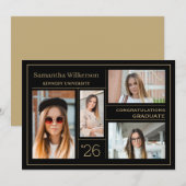 4 Fotocollage Congrats Afstuderen Elk jaar toevoeg Aankondiging (Voorkant / Achterkant)