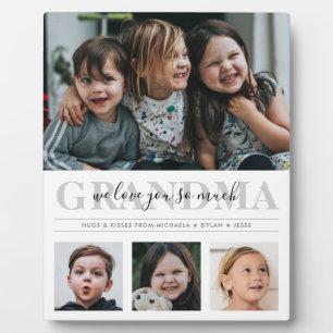 4-Fotocollage en aangepaste tekst Grandma/Nana/Oth Fotoplaat