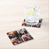 4-Fotocollage en -monogram Kartonnen Onderzetters (Insitu)