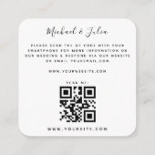 4 Fotocollage fotografie bruiloft RSVP QR Code Informatiekaartje (Achterkant)