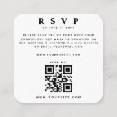 4 Fotocollage fotografie bruiloft RSVP QR Code Informatiekaartje (Achterkant)