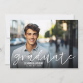 4 Fotocollage - Full Pic Mod Graduparty Kaart (Voorkant)