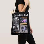 4 Fotocollage | Hond Black Canvas tas (Dichtbij)