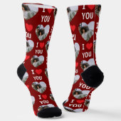 4 Fotocollage Ik hou van je Sokken (Gebogen)