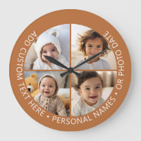 4 Fotocollage met kromming Aangepaste tekst Rond