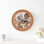 4 Fotocollage met kromming Aangepaste tekst Rond Grote Klok (Huis)