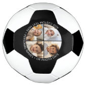 4 Fotocollage met kromming Aangepaste tekst Rond Voetbal (Gedraaid)