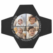 4 Fotocollage met kromming Aangepaste tekst Rond Voetbal (Enkel)